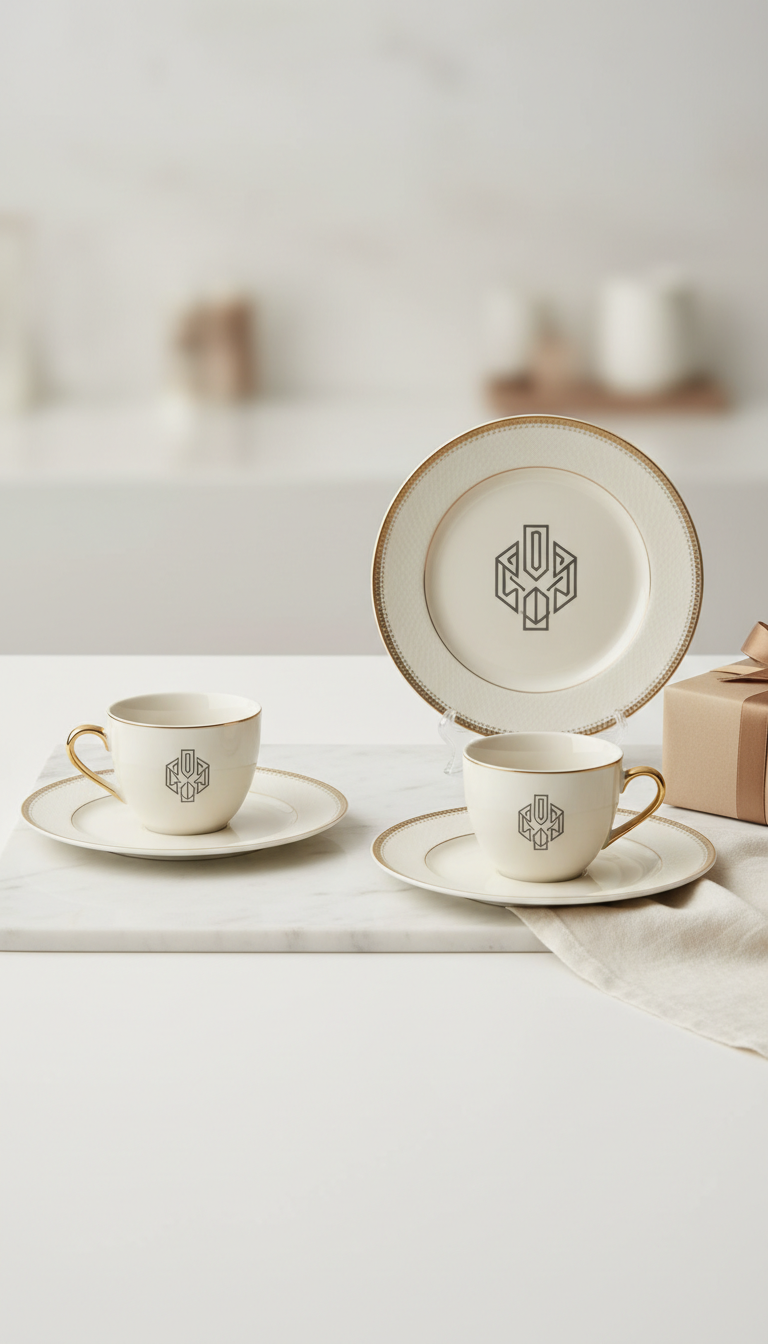 Limited edition personalized dessert plate duo